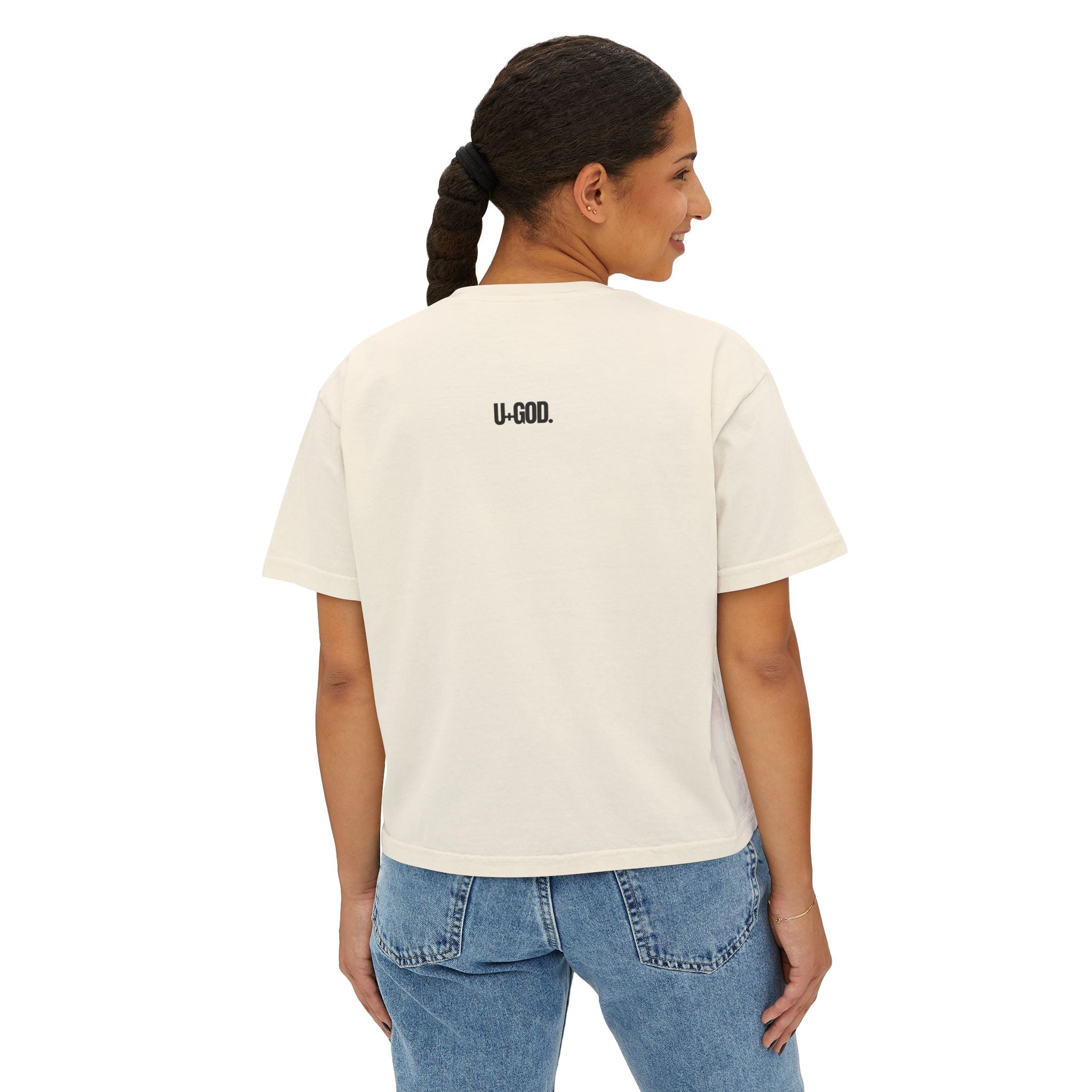 Rooted Boxy Tee — Minimalist Women's Crop Shirt