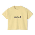 Rooted Boxy Tee — Minimalist Women's Crop Shirt