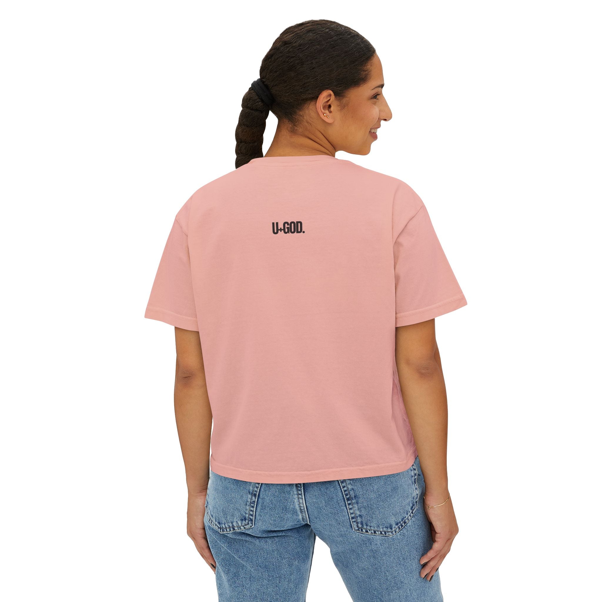 Rooted Boxy Tee — Minimalist Women's Crop Shirt