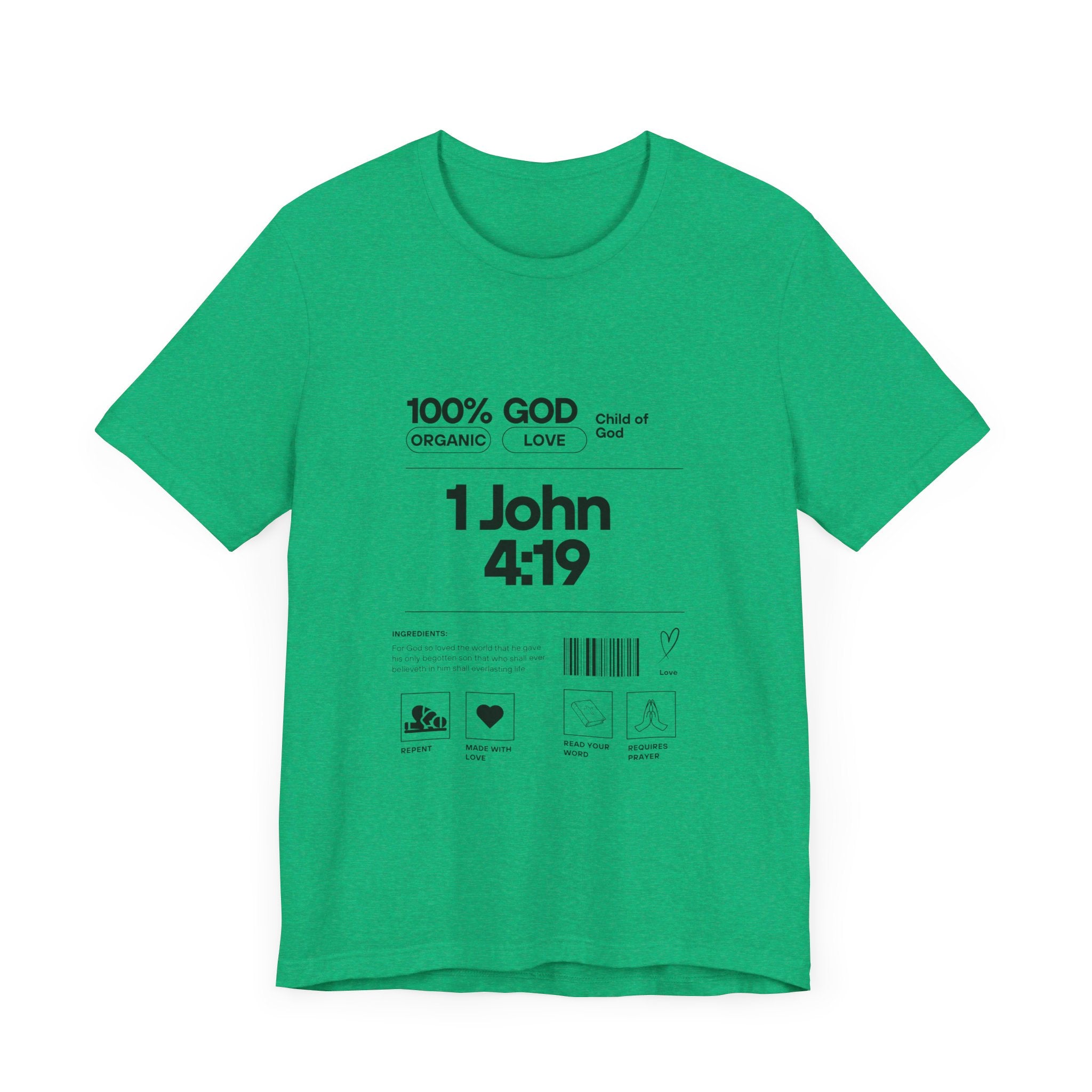 U+GOD Unisex Label Typography 'God is Love' T-Shirt: Sharing the Message of Love and Faith - U+GOD