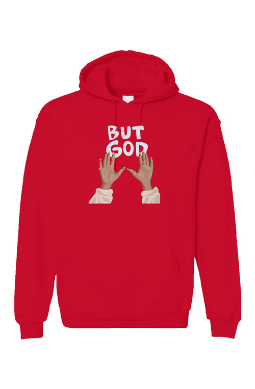 Unisex Red But God Hoodie