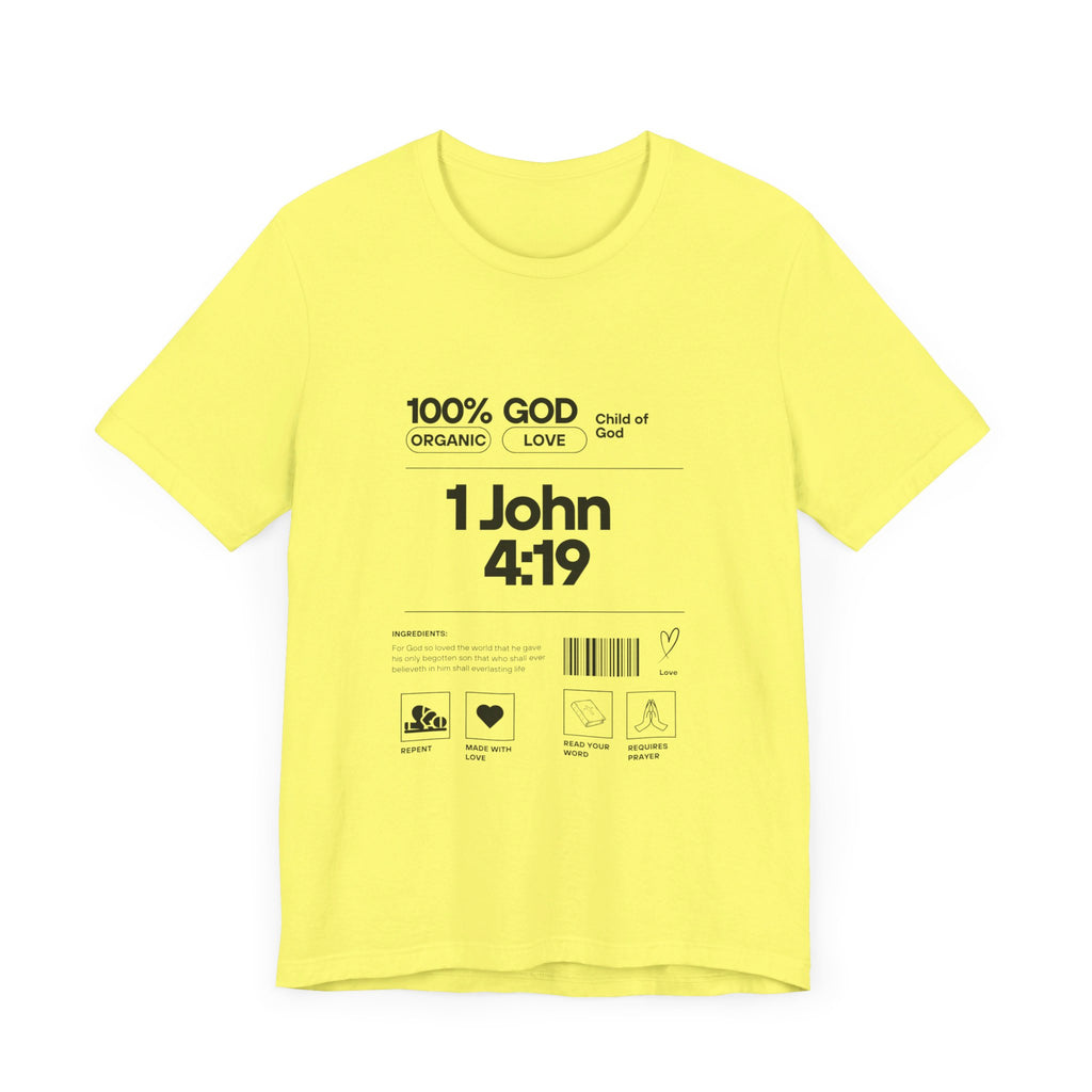 U+GOD Unisex Label Typography 'God is Love' T-Shirt: Sharing the Message of Love and Faith - U+GOD