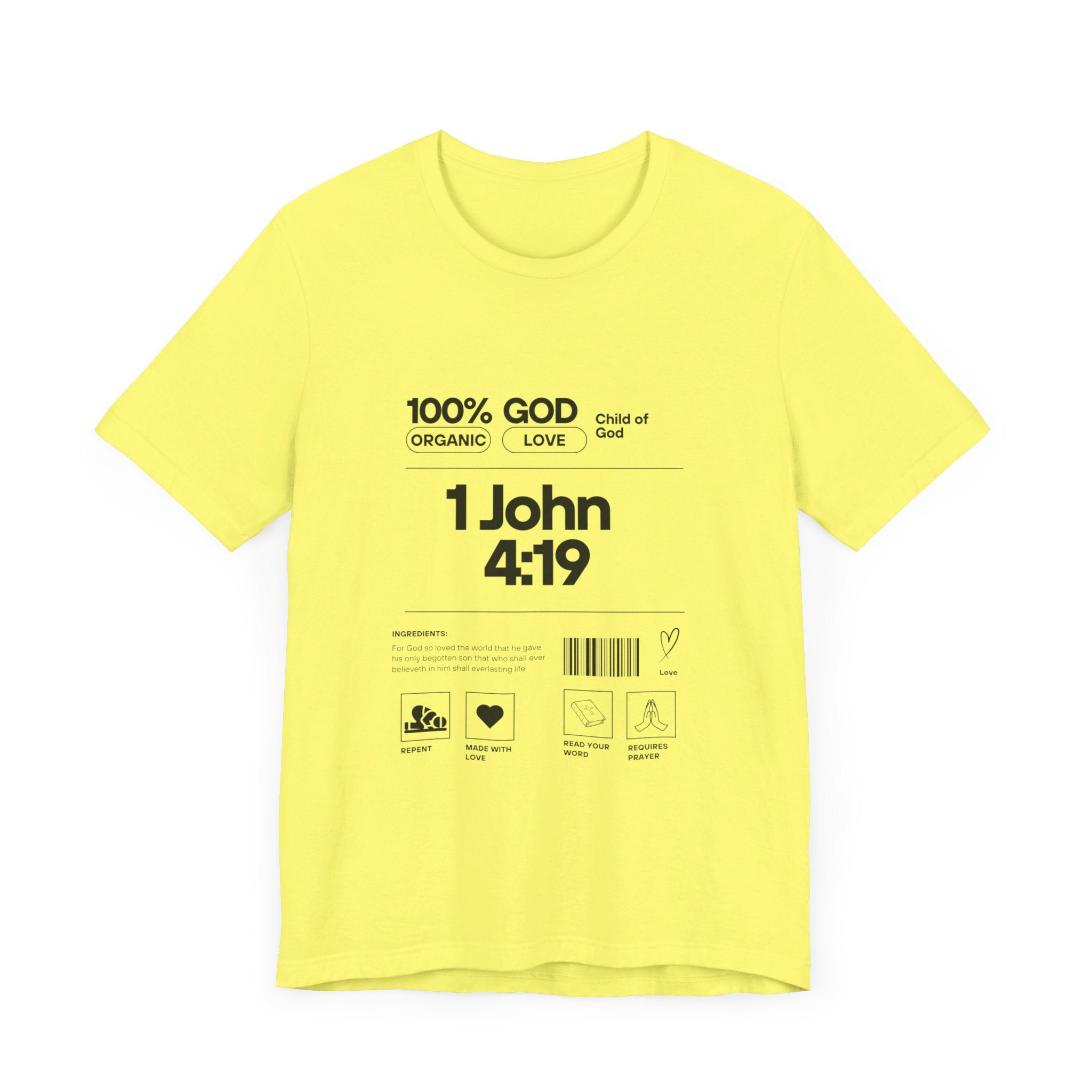 U+GOD Unisex Label Typography 'God is Love' T-Shirt: Sharing the Message of Love and Faith - U+GOD