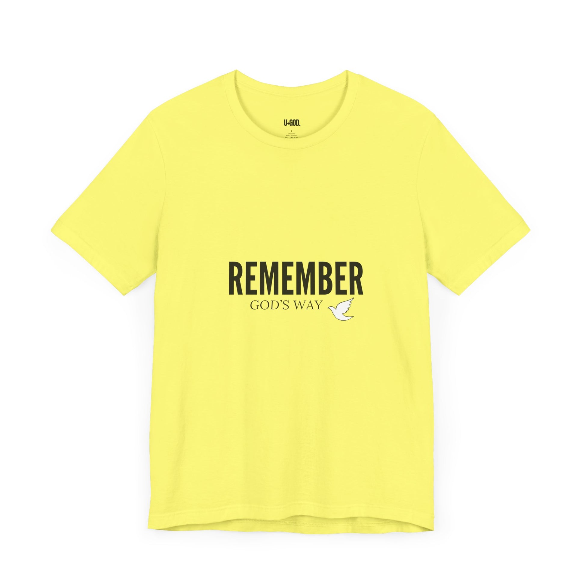White Dove Unisex Tee - Remember God's Way - U+GOD