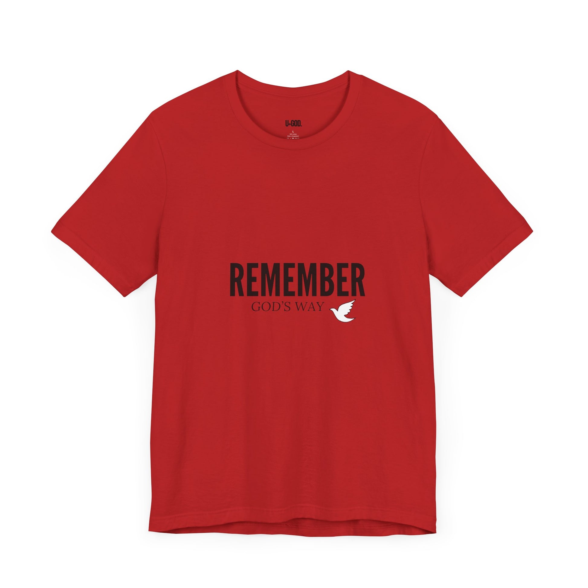 White Dove Unisex Tee - Remember God's Way - U+GOD