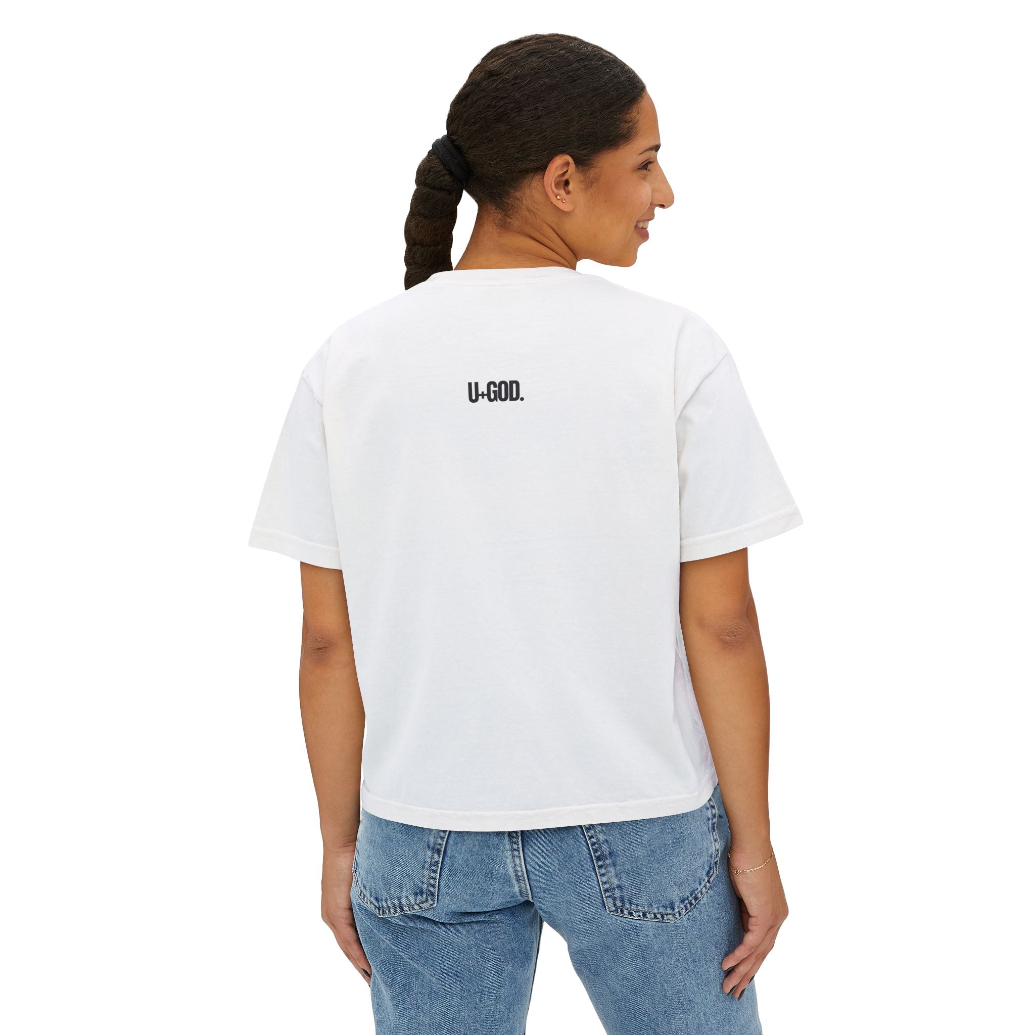 Rooted Boxy Tee — Minimalist Women's Crop Shirt
