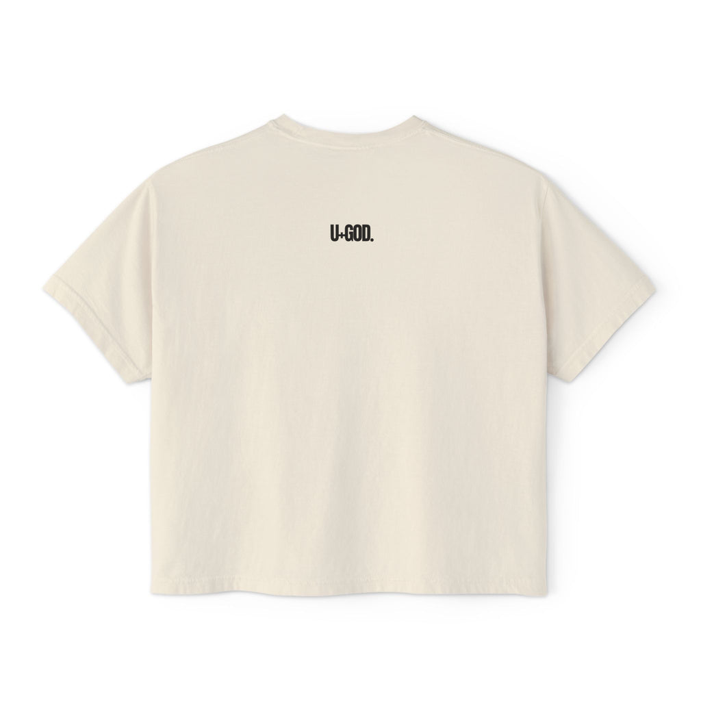 Rooted Boxy Tee — Minimalist Women's Crop Shirt