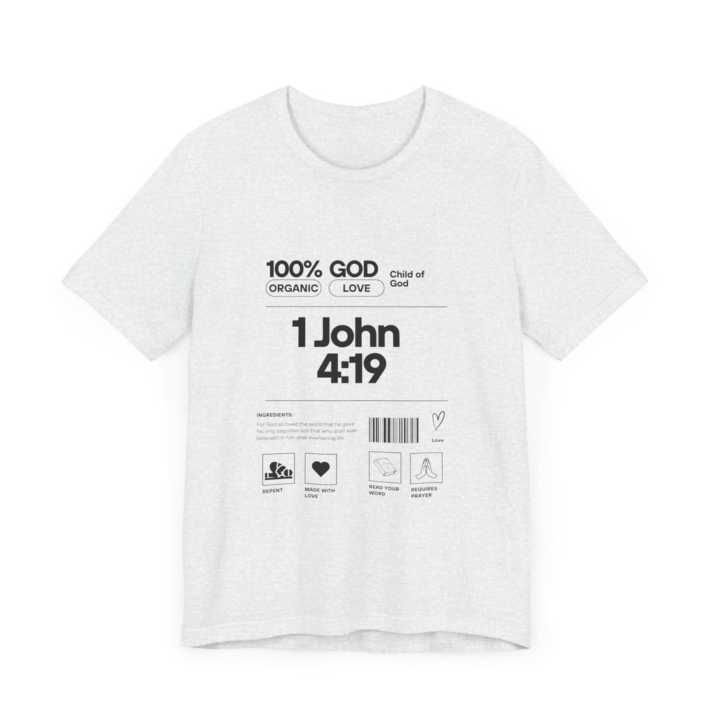 U+GOD Unisex Label Typography 'God is Love' T-Shirt: Sharing the Message of Love and Faith - U+GOD