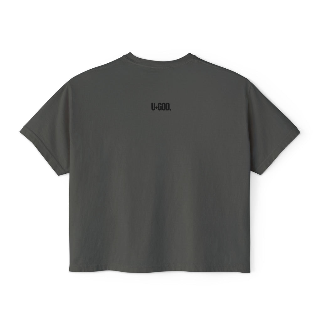 Rooted Boxy Tee — Minimalist Women's Crop Shirt