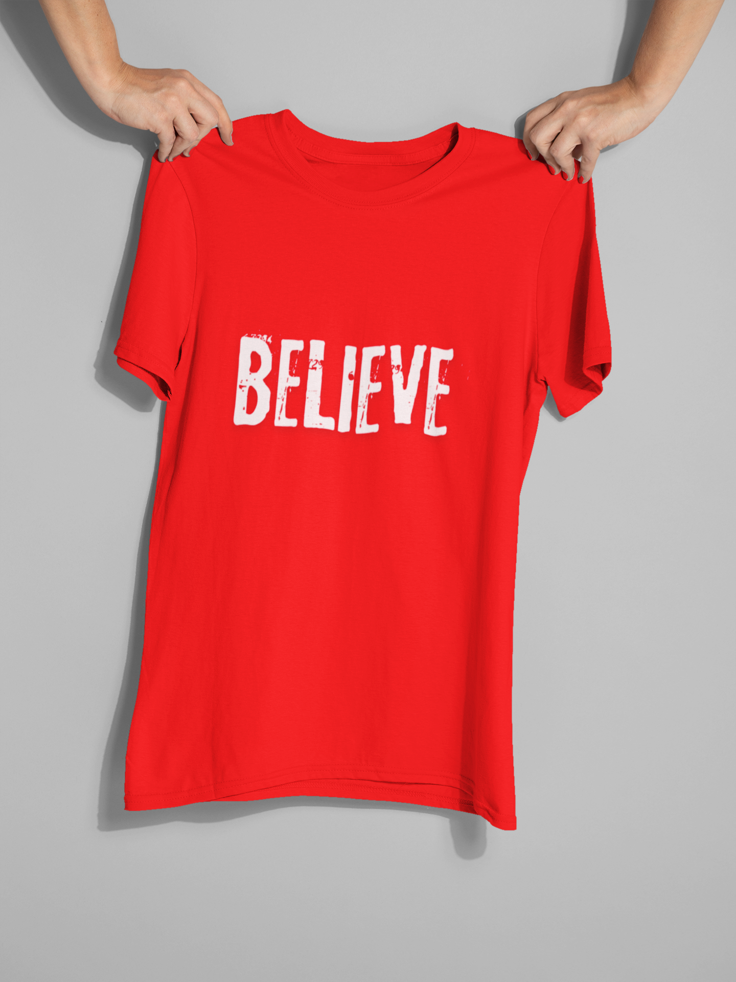 Red Believe tee