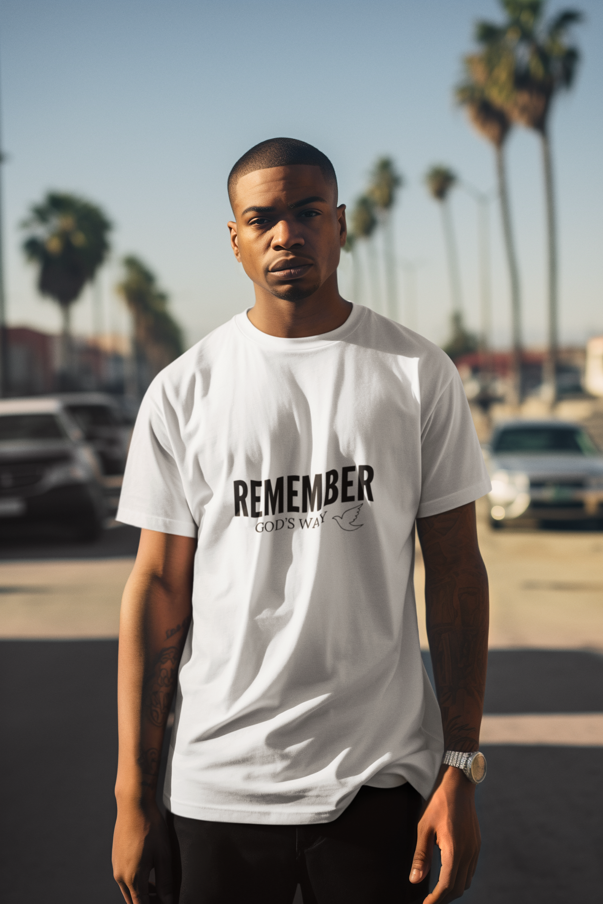 White Dove Unisex Tee - Remember God's Way - U+GOD